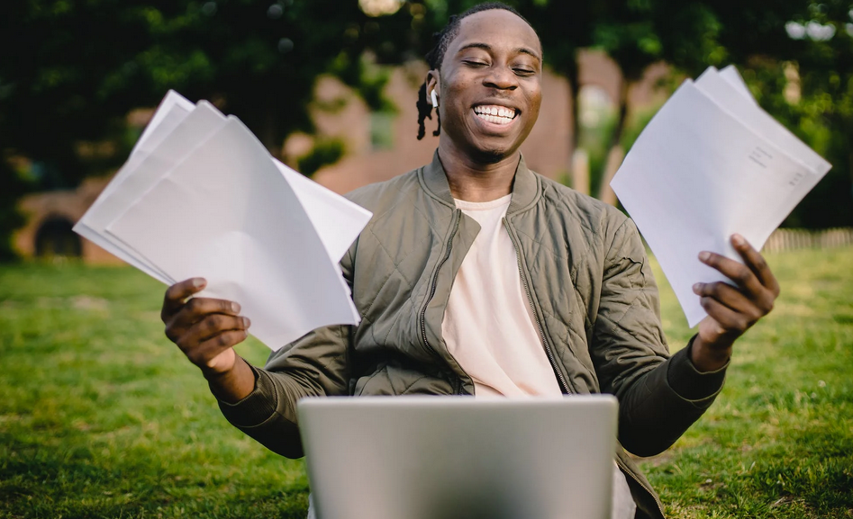 happy student